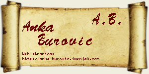 Anka Burović vizit kartica